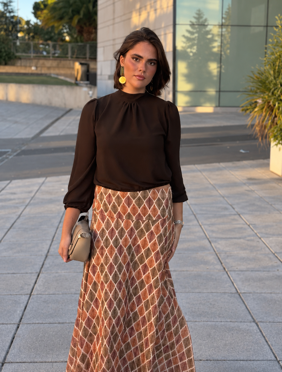 Falda Amelie Marrón