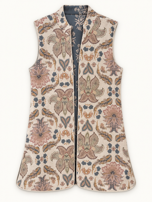 9MÁS5 Green and Rustic Beige Vest