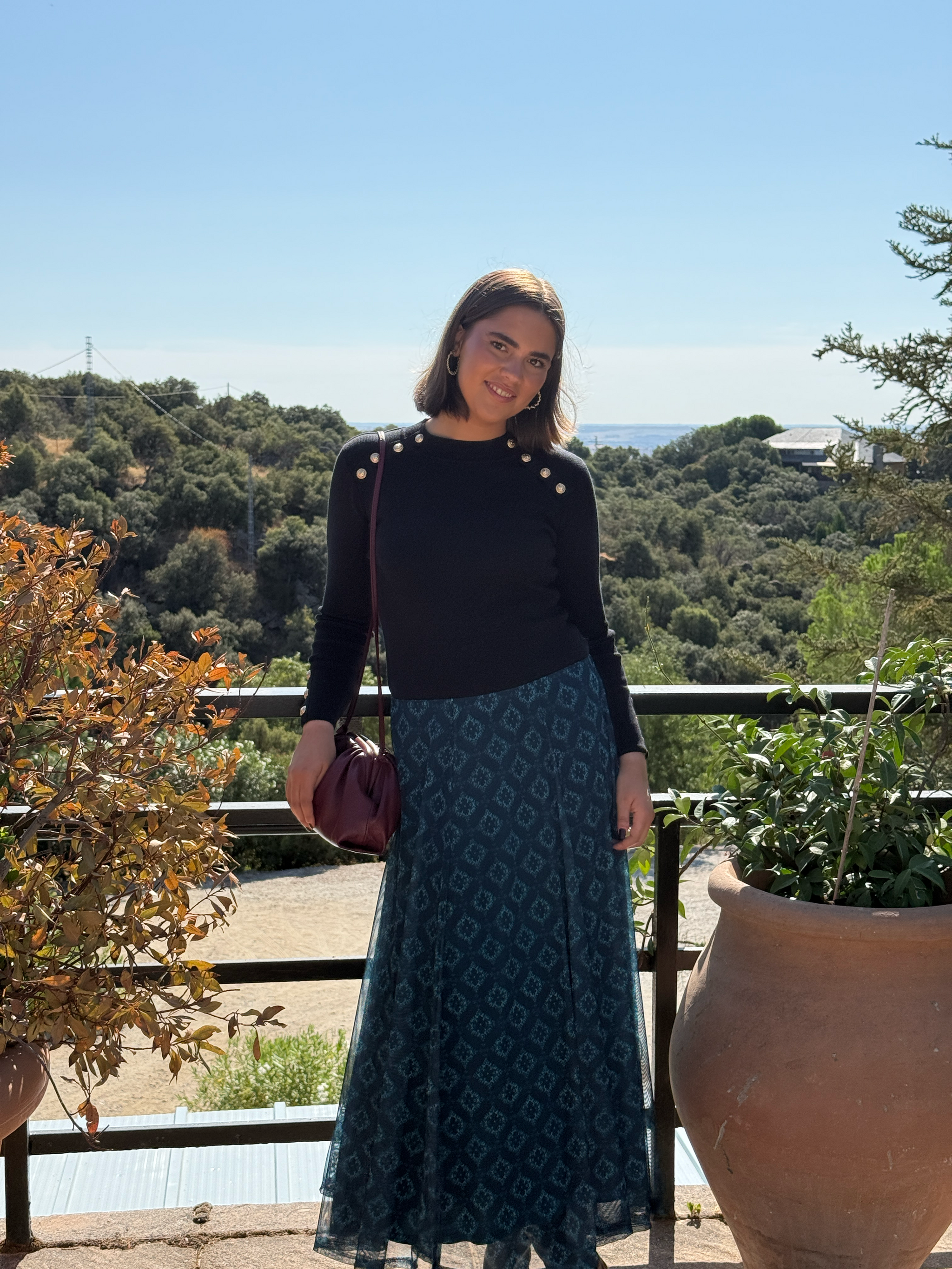 Falda Indira Azul Pavo