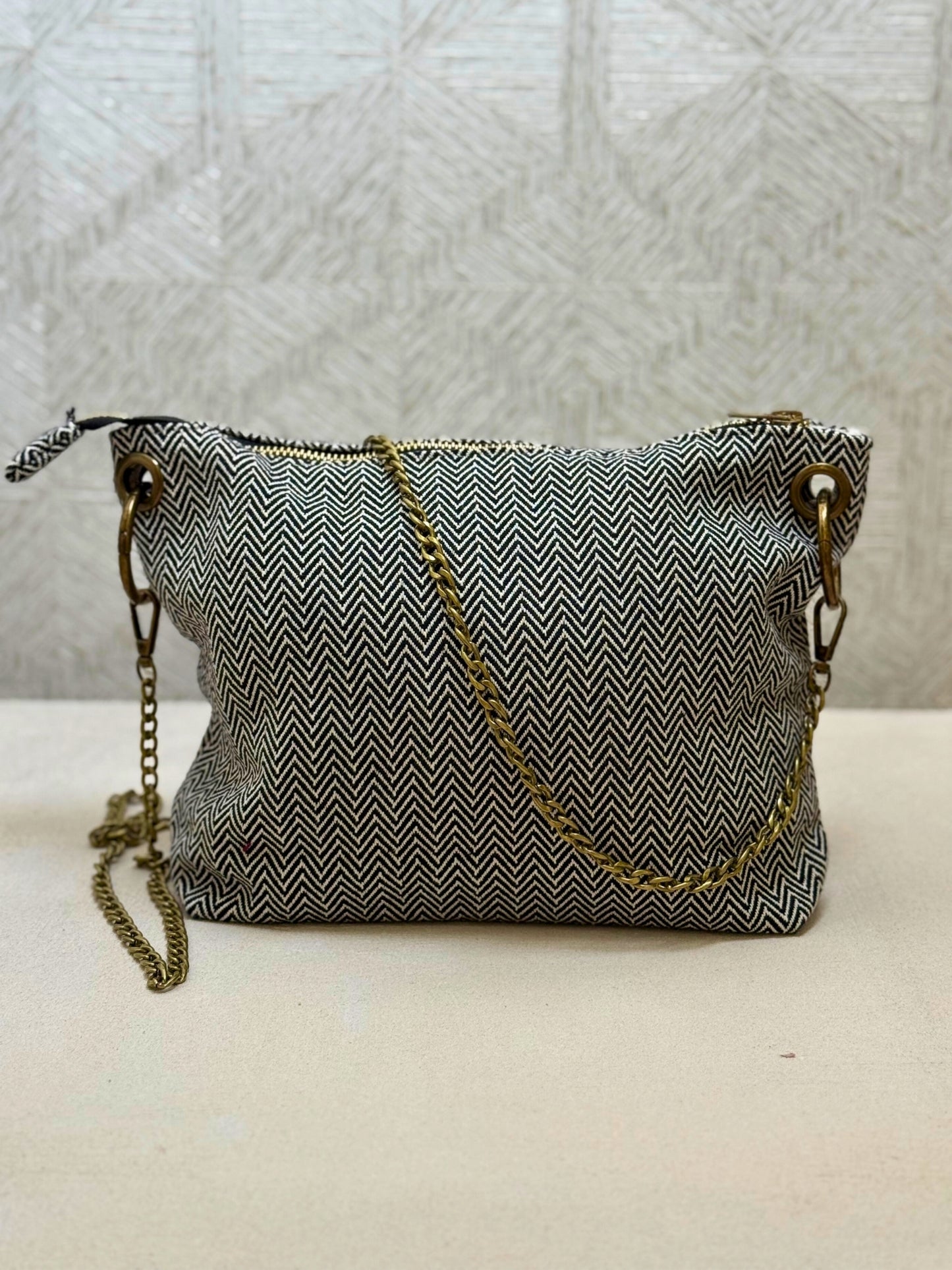 Bolso Ginebra Espiga Negro