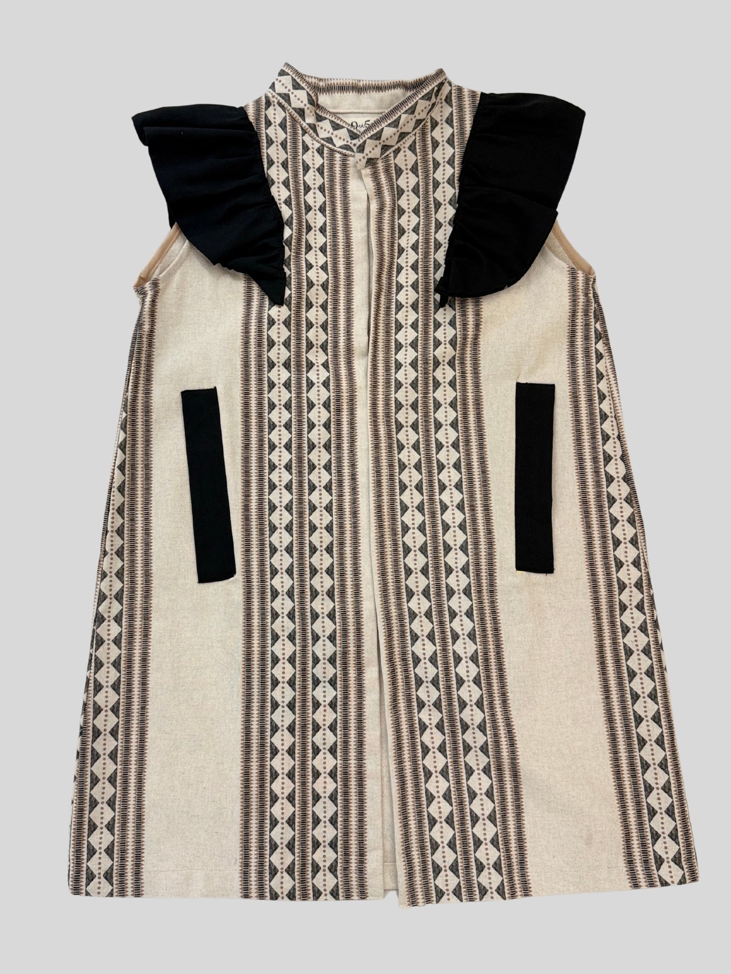 9MÁS5 Green and Rustic Beige Vest