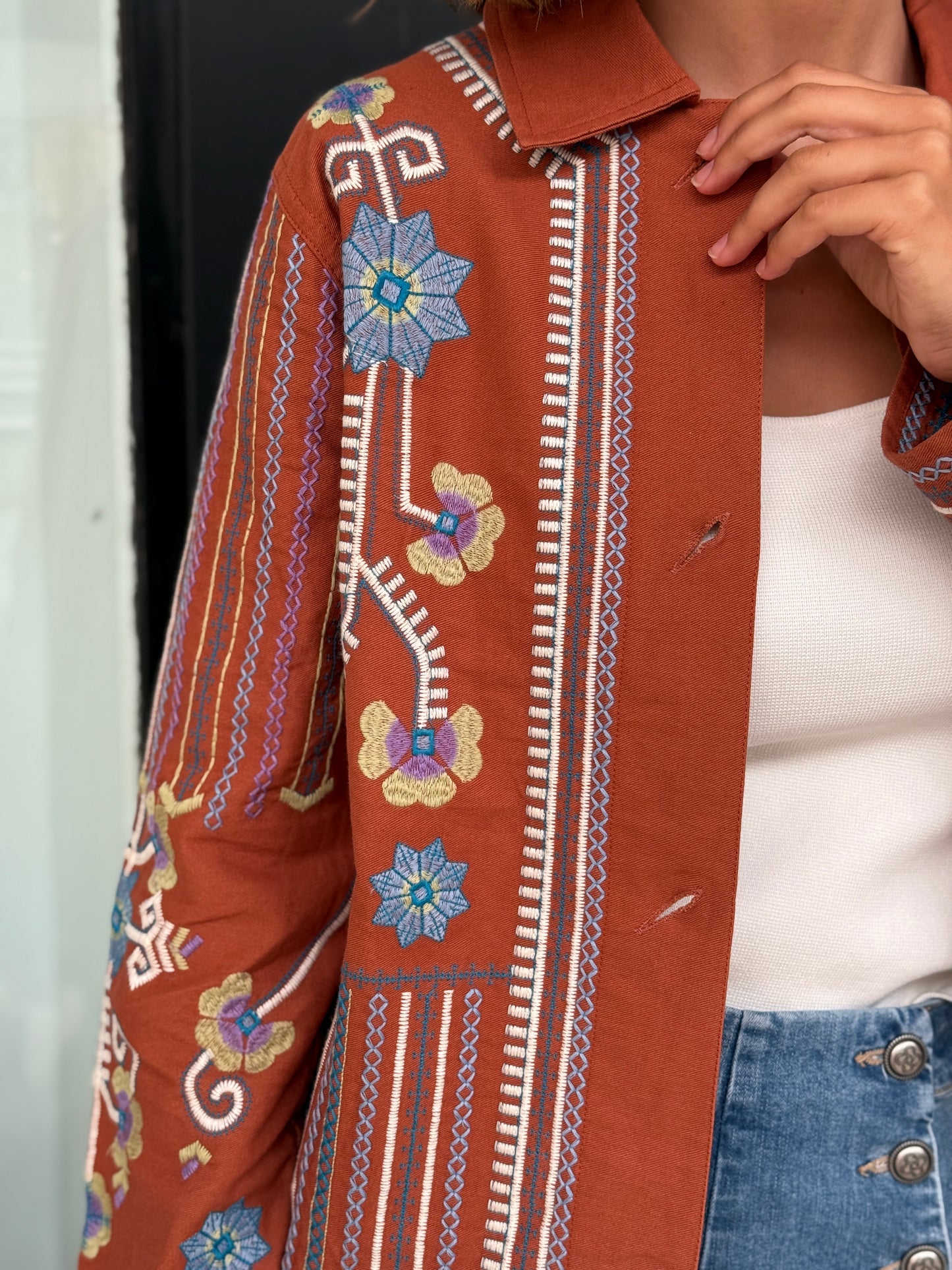 Chaqueta Bordada India