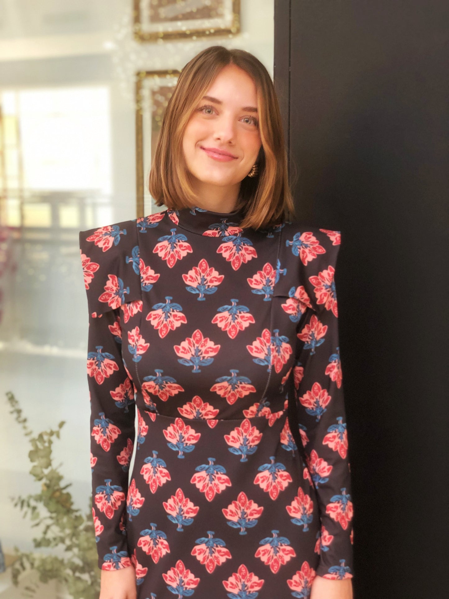 Vestido Petra Negro Flores Indias