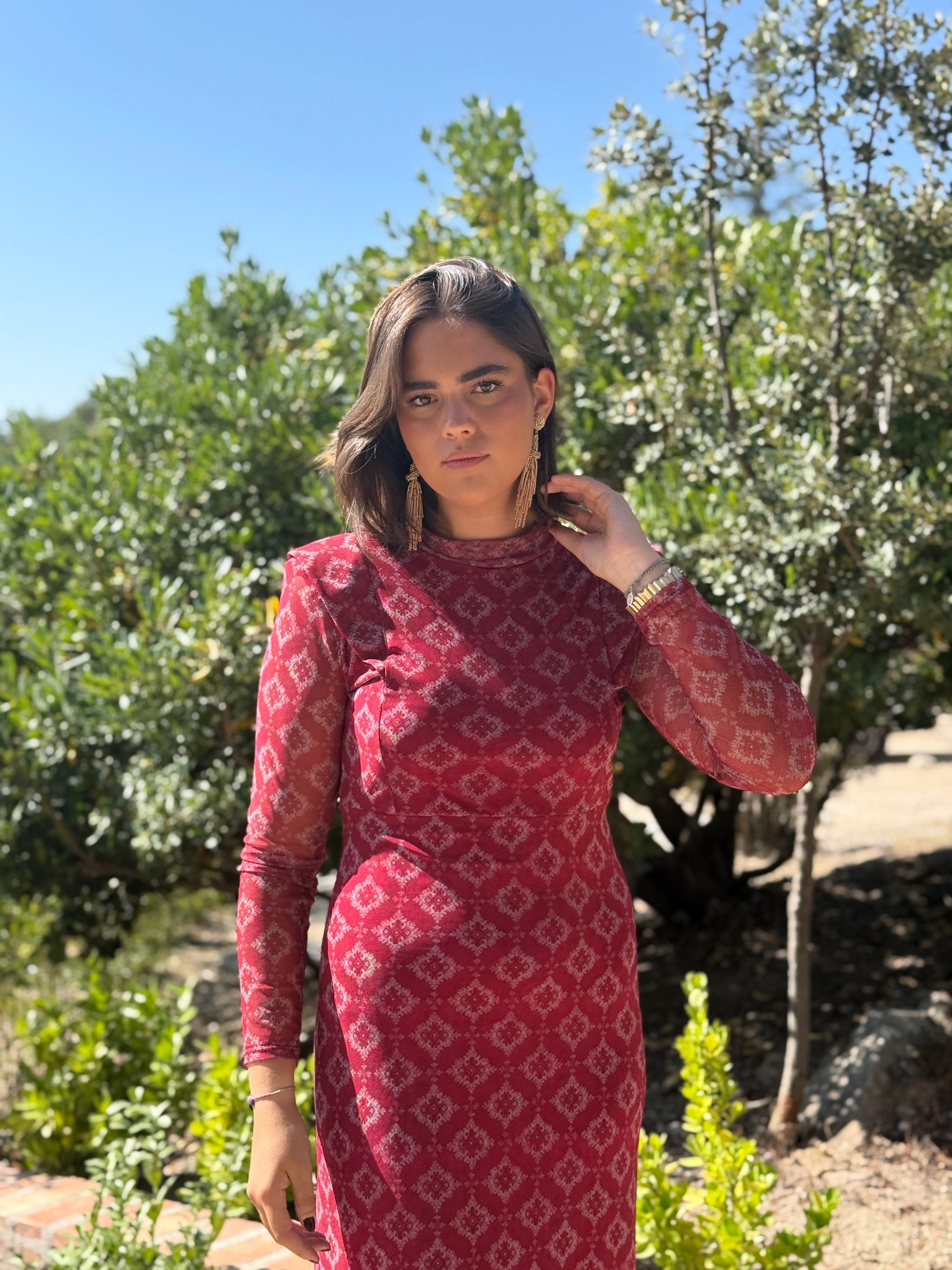 Vestido Jaipur Cereza