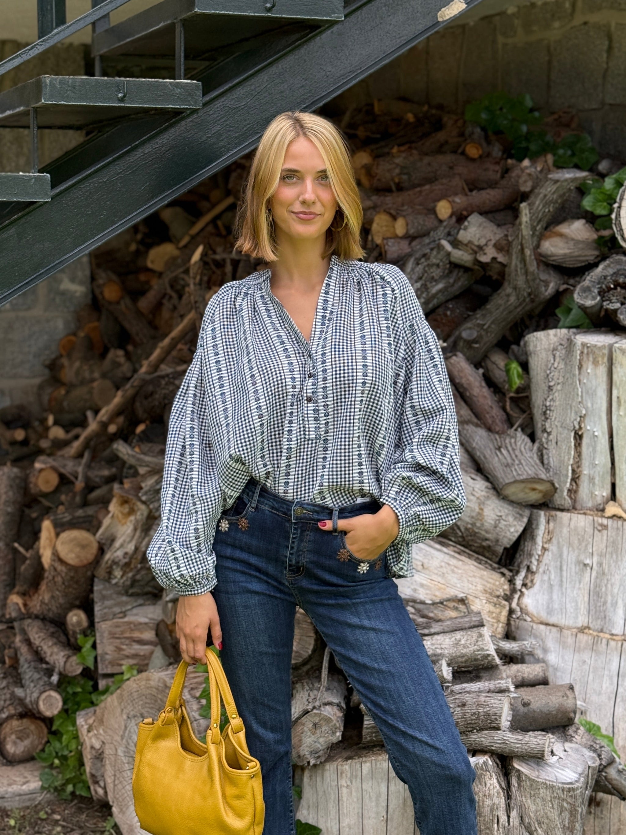 Camisa Oversize Azul Marino