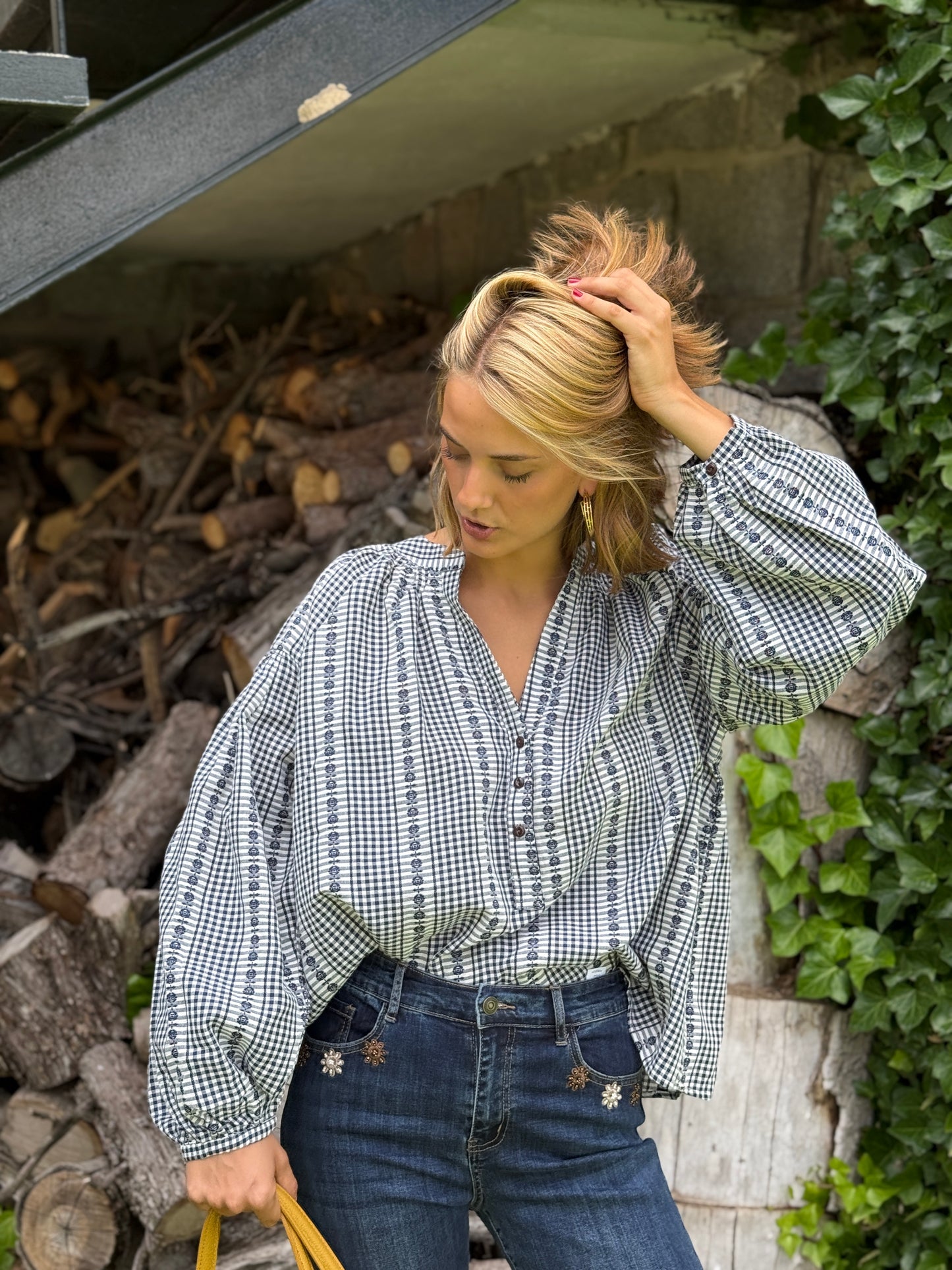 Camisa Oversize Azul Marino