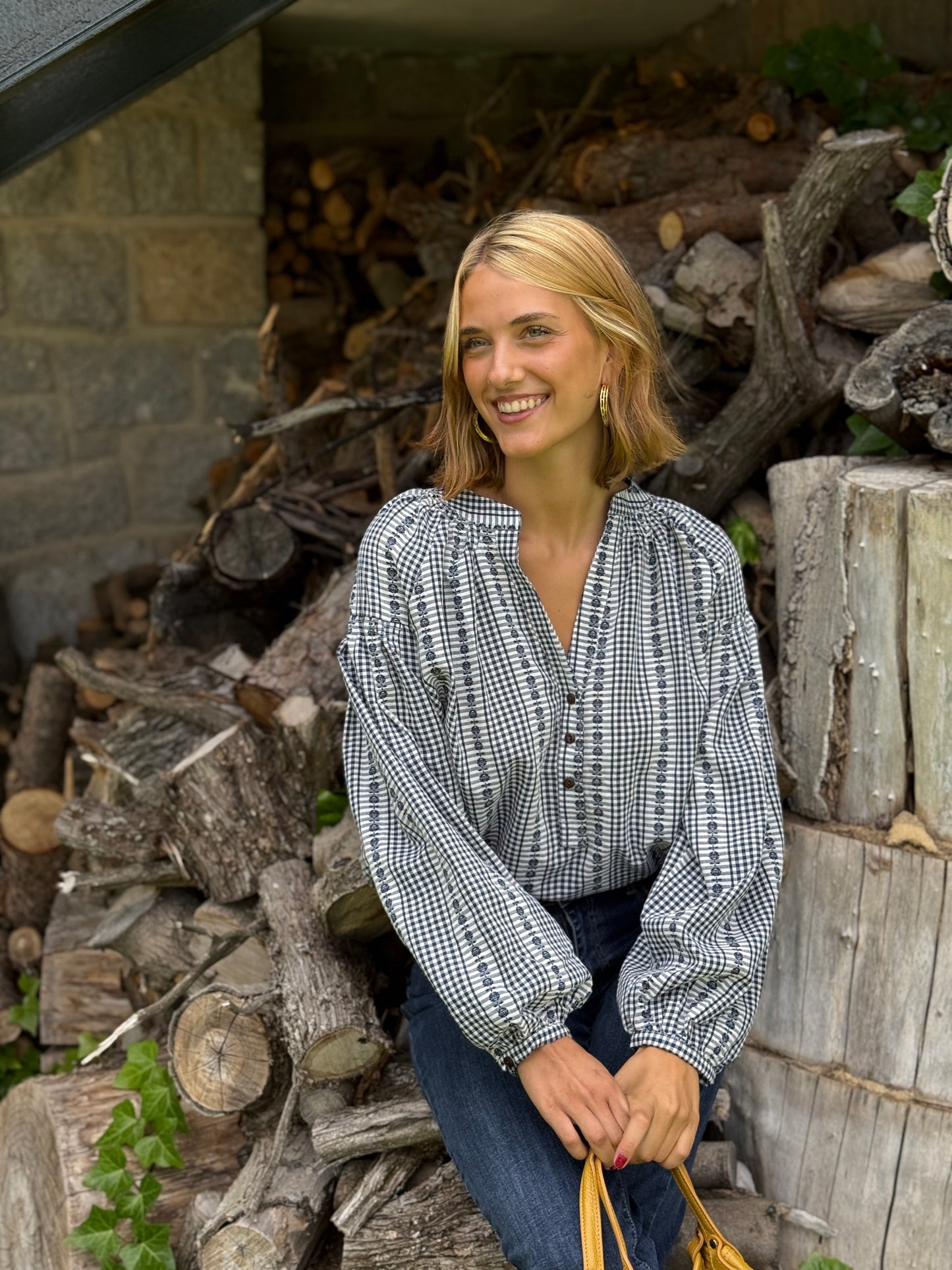 Camisa Oversize Azul Marino