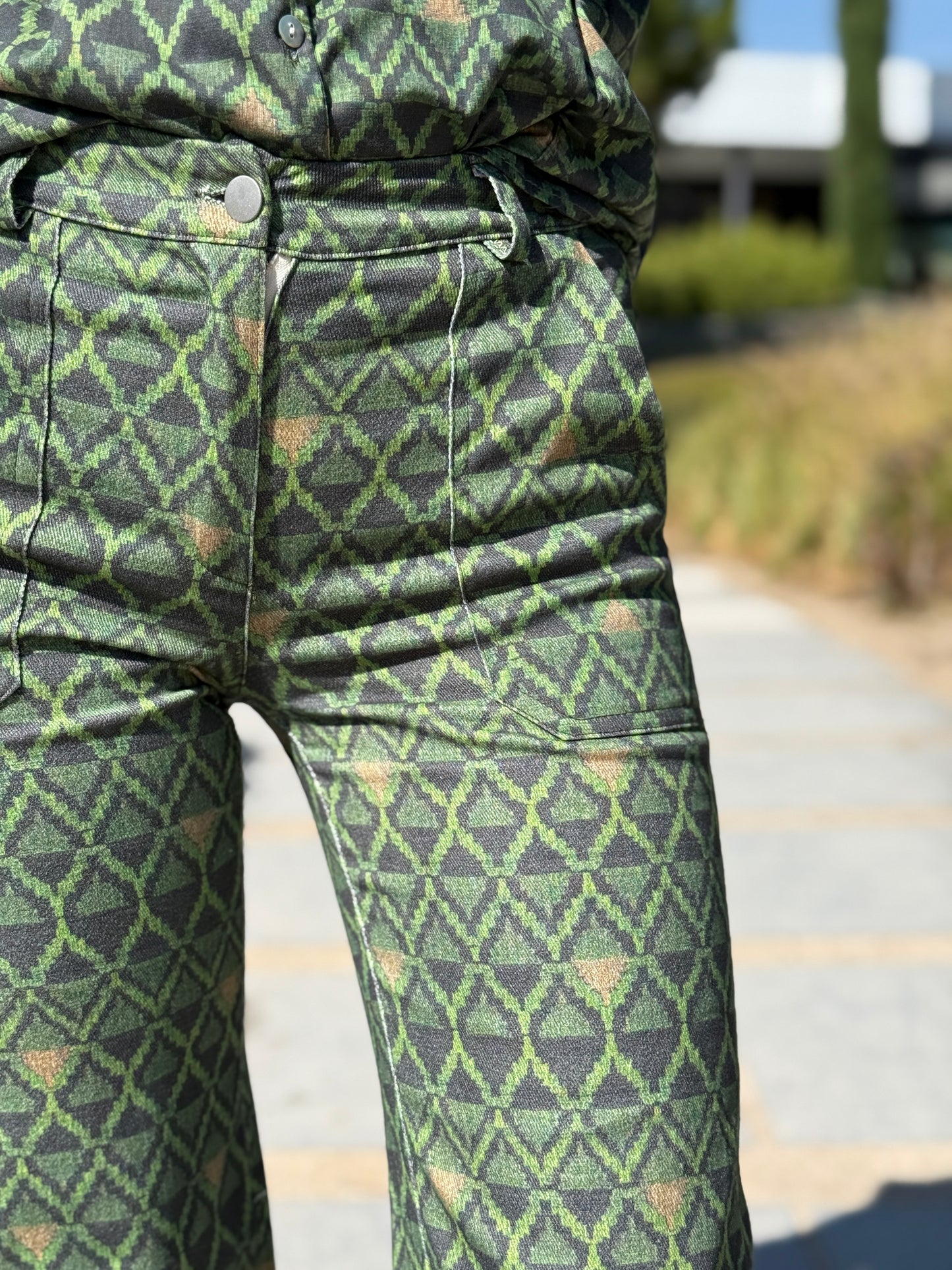Pantalón Bloom Verde y Gris