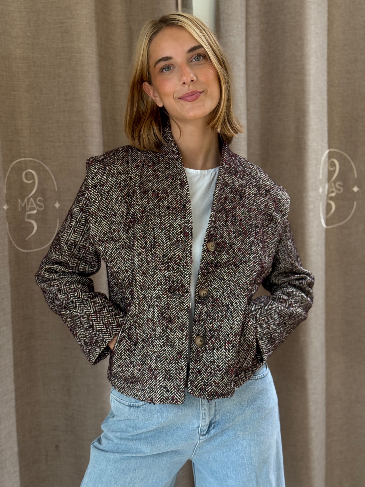 Chaqueta Zahara Burdeos