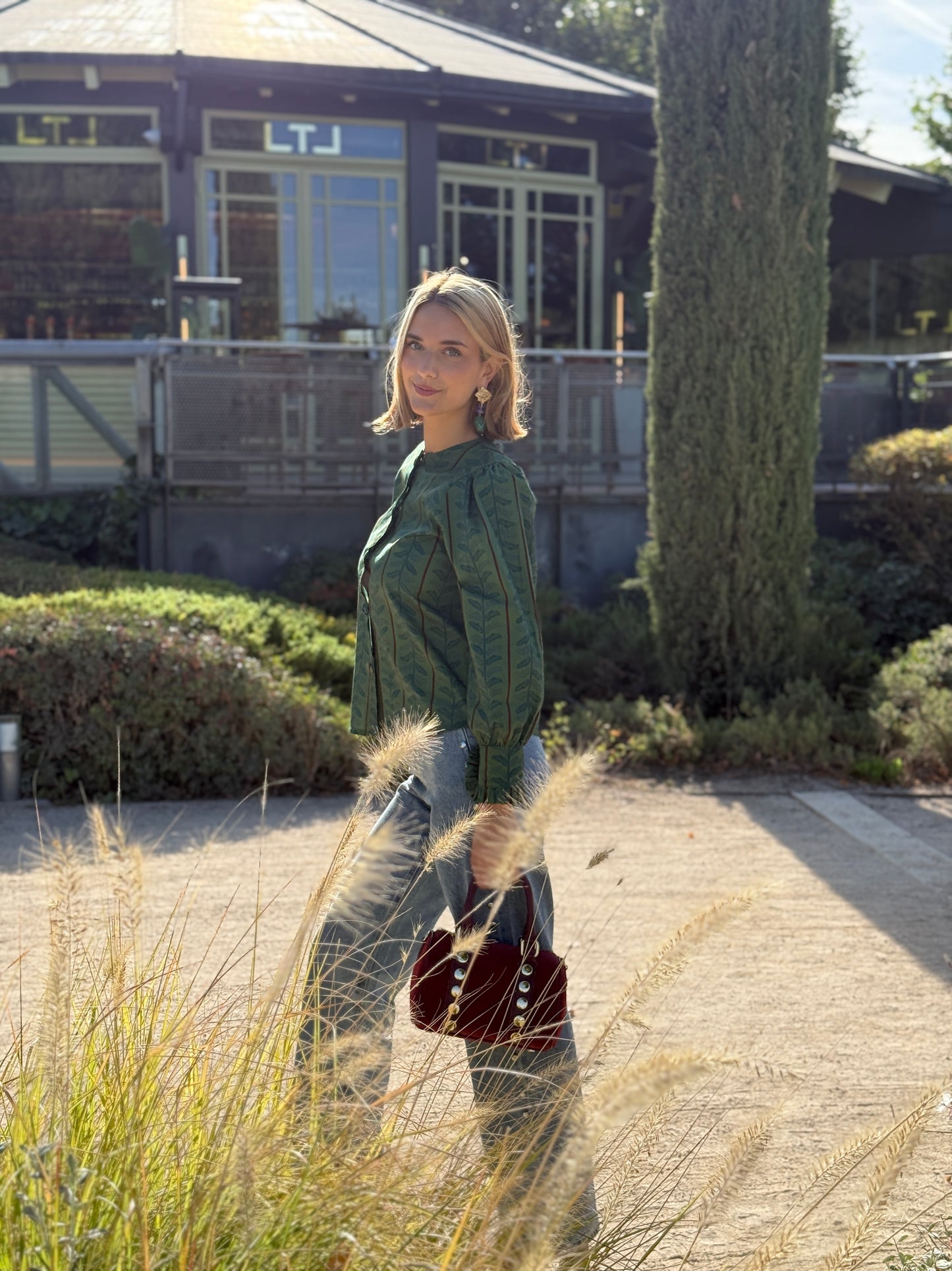 Camisa Nayla Verde y Azul