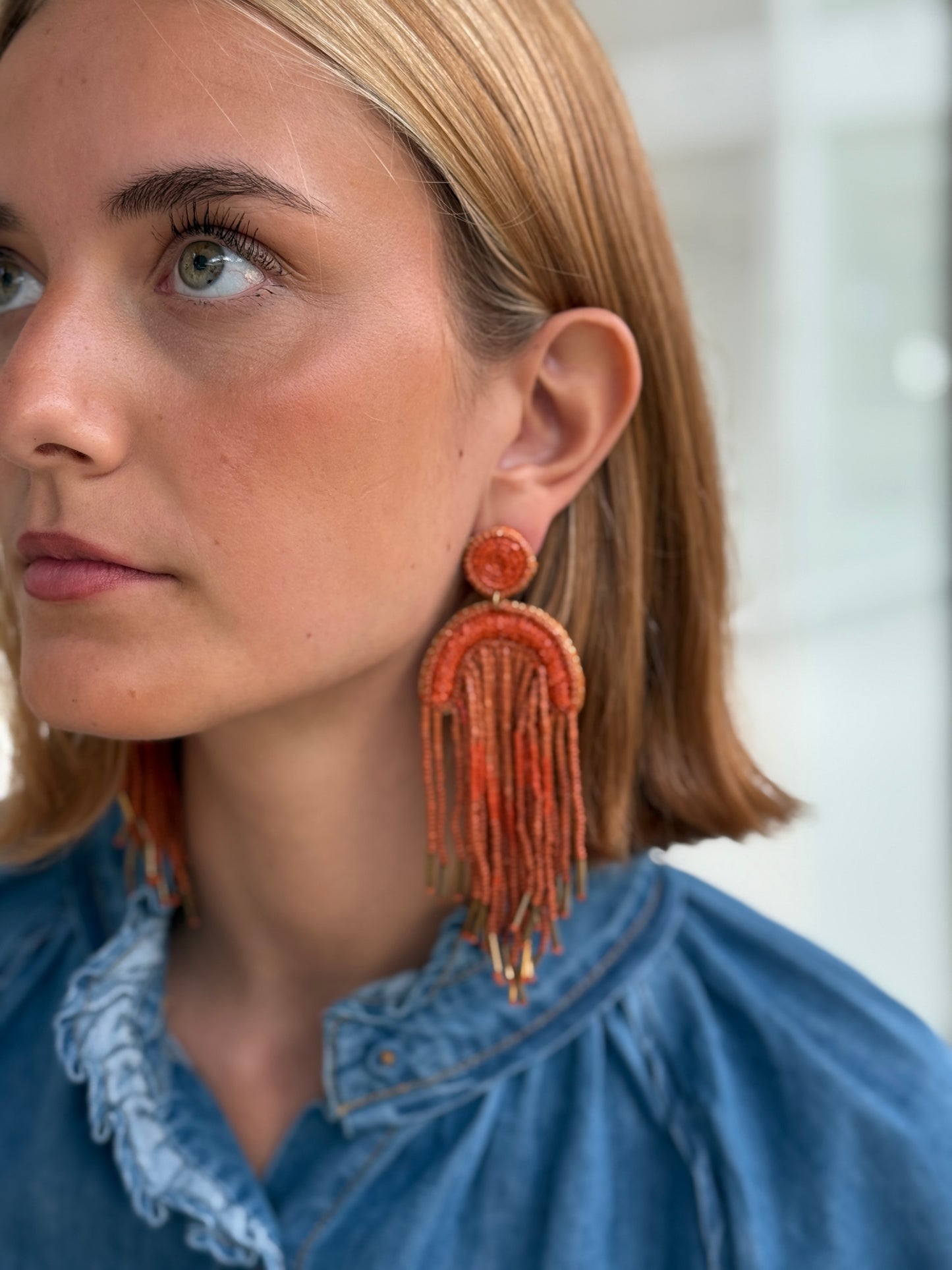 Pendientes Lentejuelas Naranjas