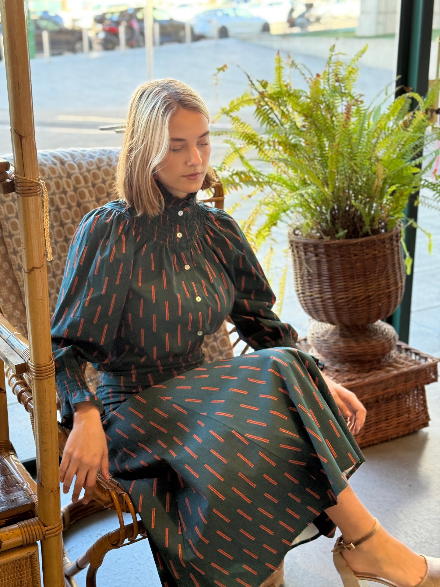 Falda Agra Verde y Naranja