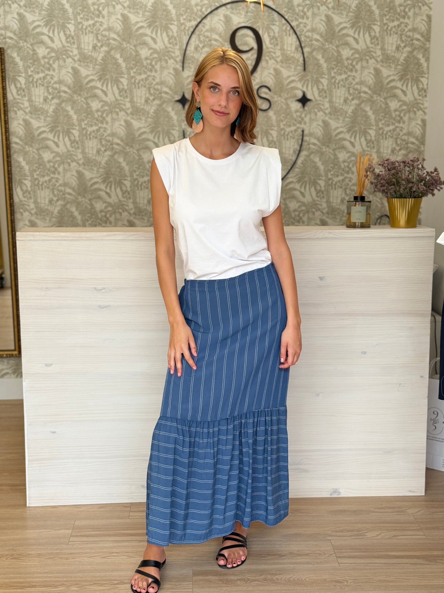 Falda Rayas Azul