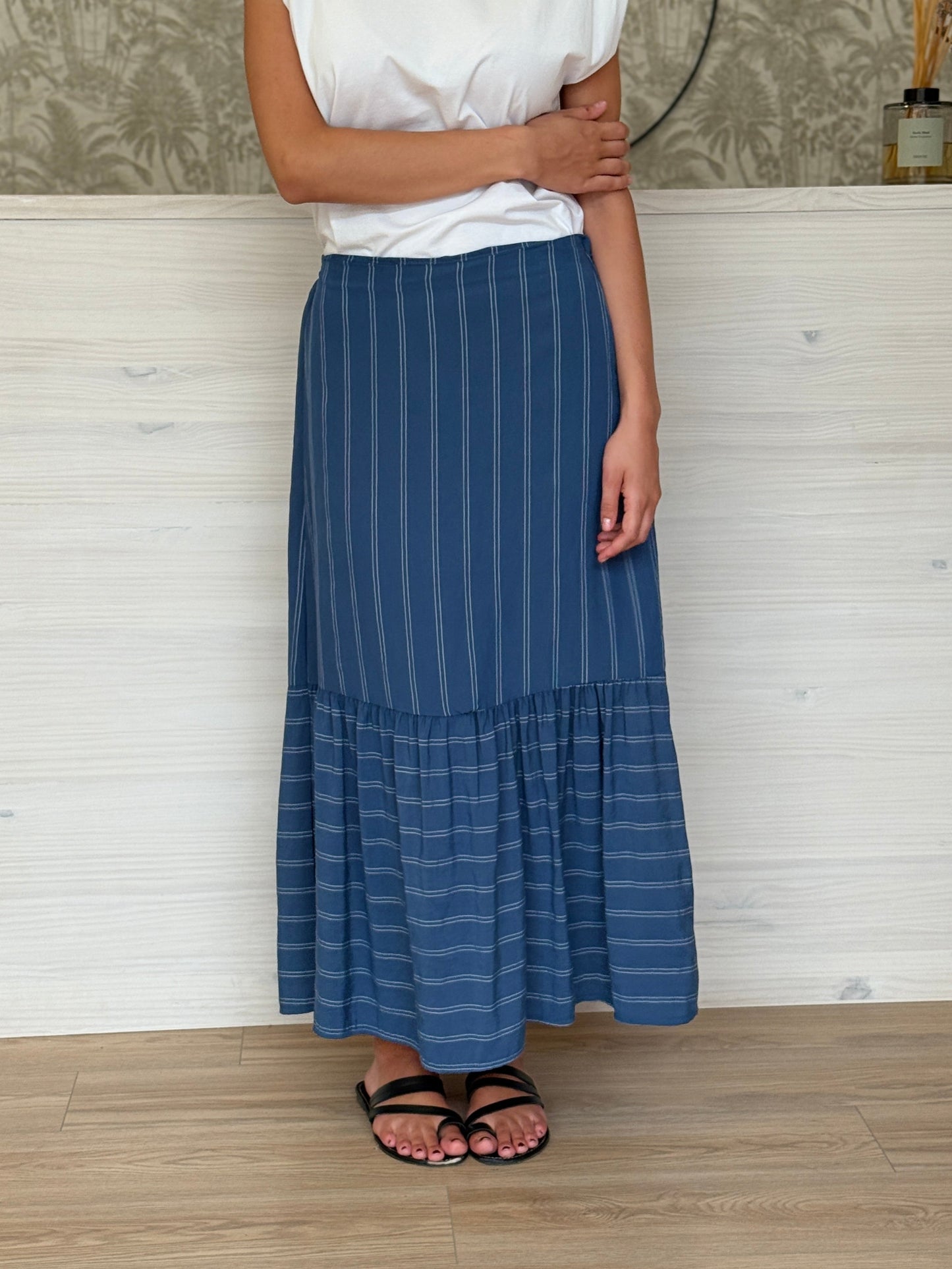 Falda Rayas Azul