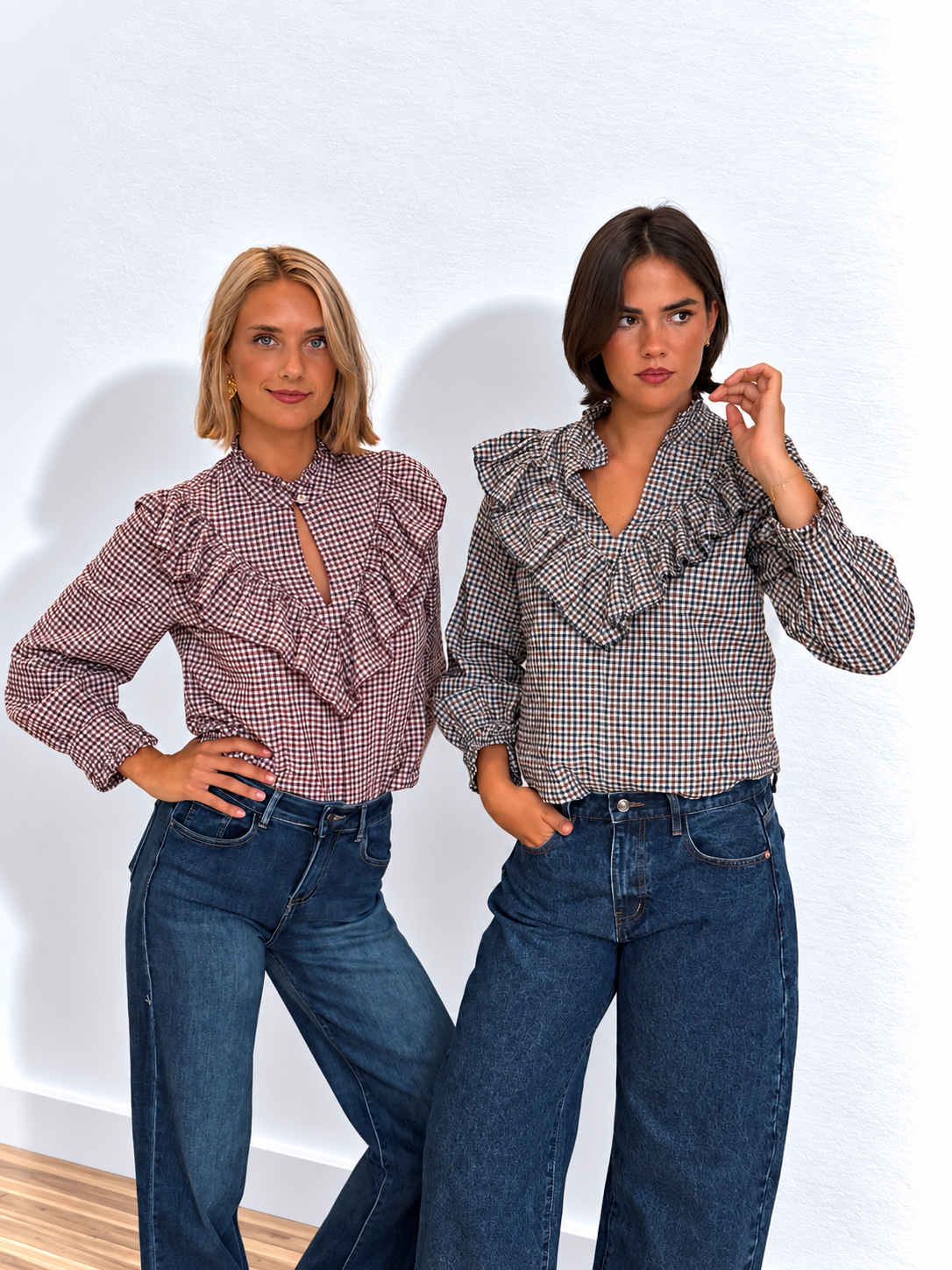 Camisa Vichy Burdeos