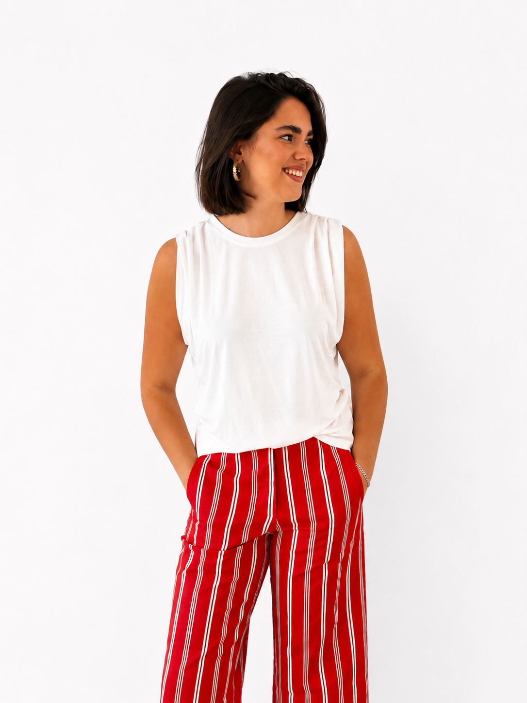 Pantalón Rojo Rayas