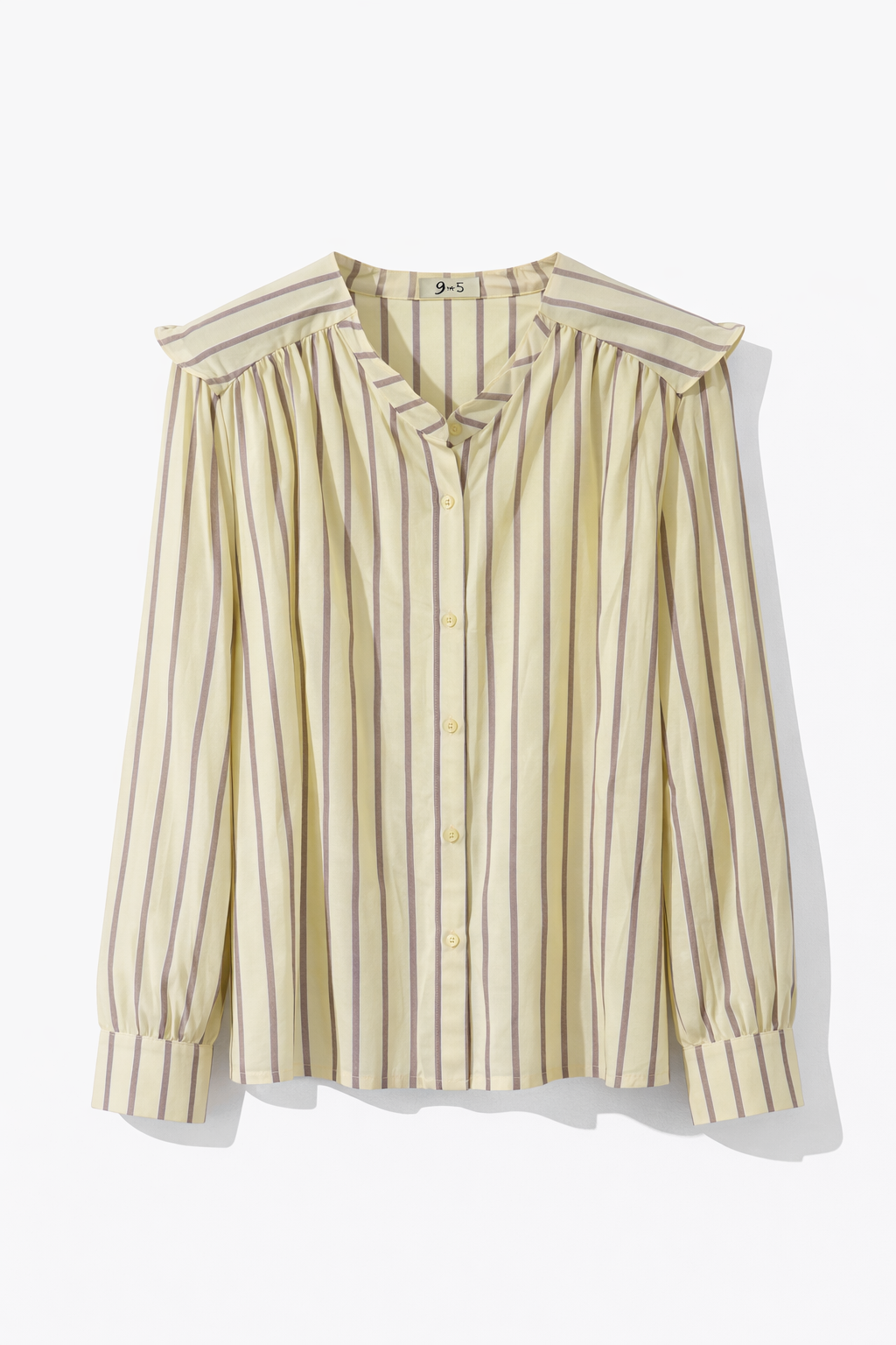 Camisa Amarilla Rayas Marrones