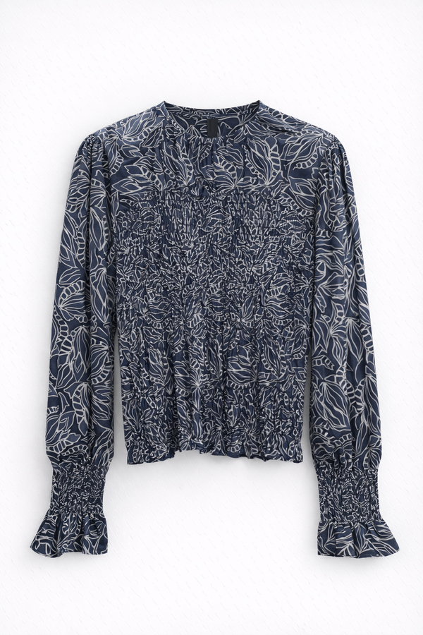 Camisa Amber Hojas Azul