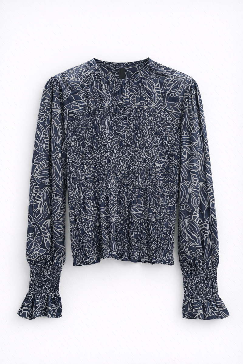 Camisa Amber Hojas Azul