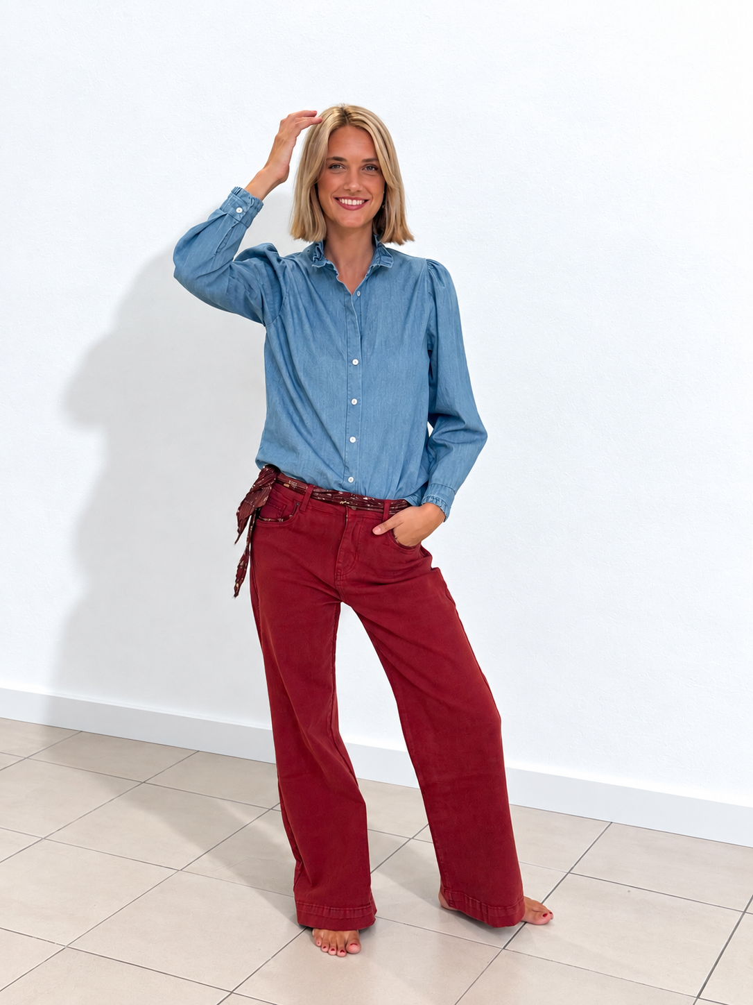 Camisa Vaquera Ribete