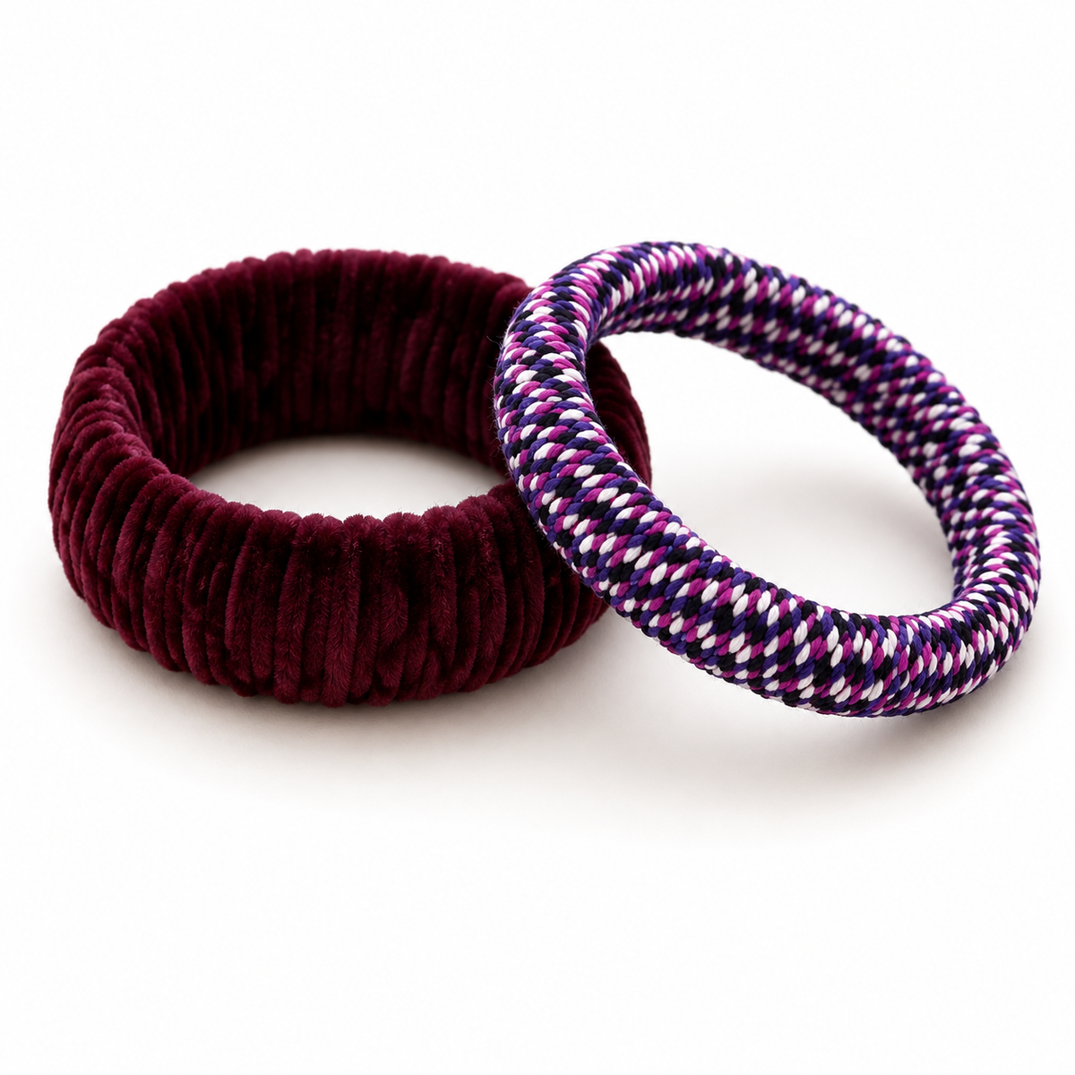 Pack Pulseras Terciopelo Burdeos