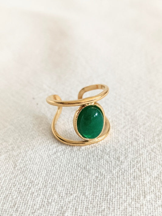 foto principal anillo France Verde esmeralda