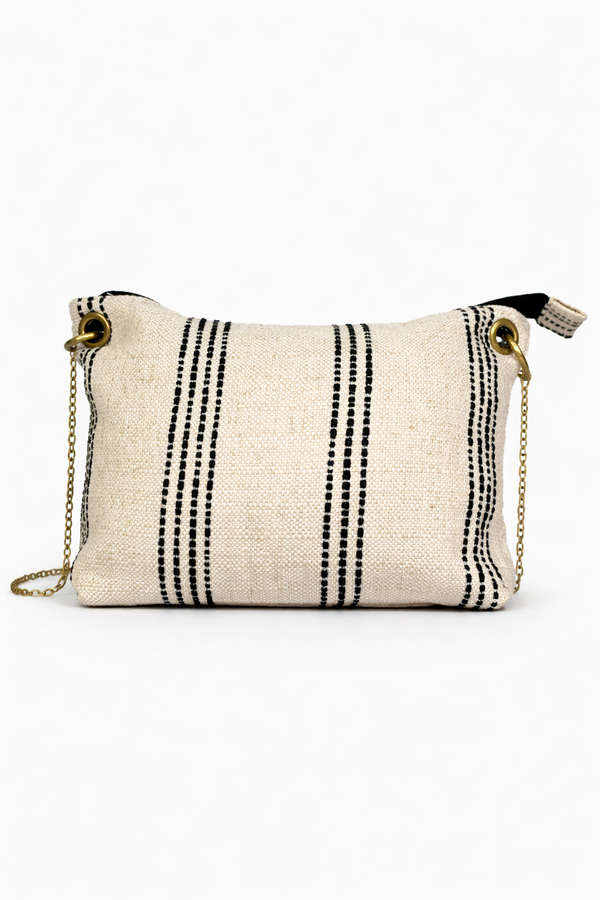 Bolso Ginebra Rayas Negro