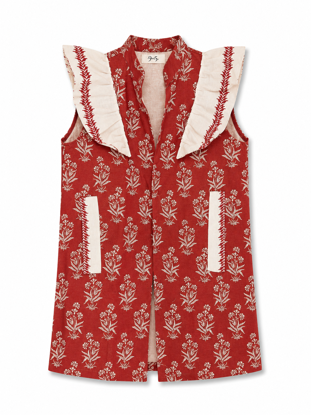 9MÁS5 Green and Rustic Beige Vest