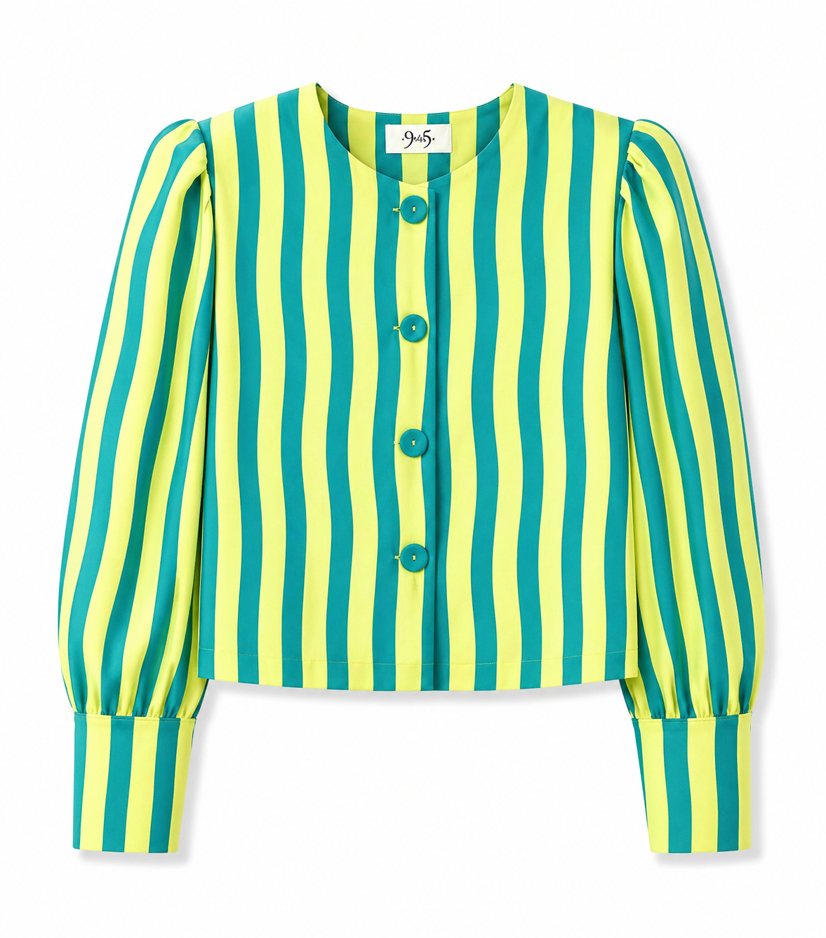 Chaqueta Cannes Rayas Azul y Amarillo Flúor