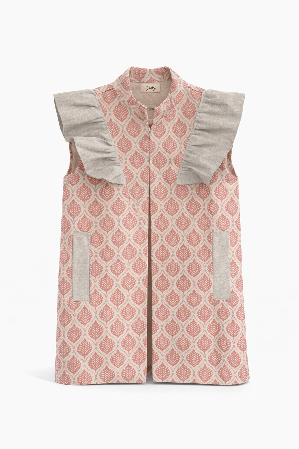 9MÁS5 Green and Rustic Beige Vest