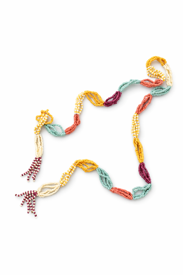 Collar Largo Abalorios Multicolor