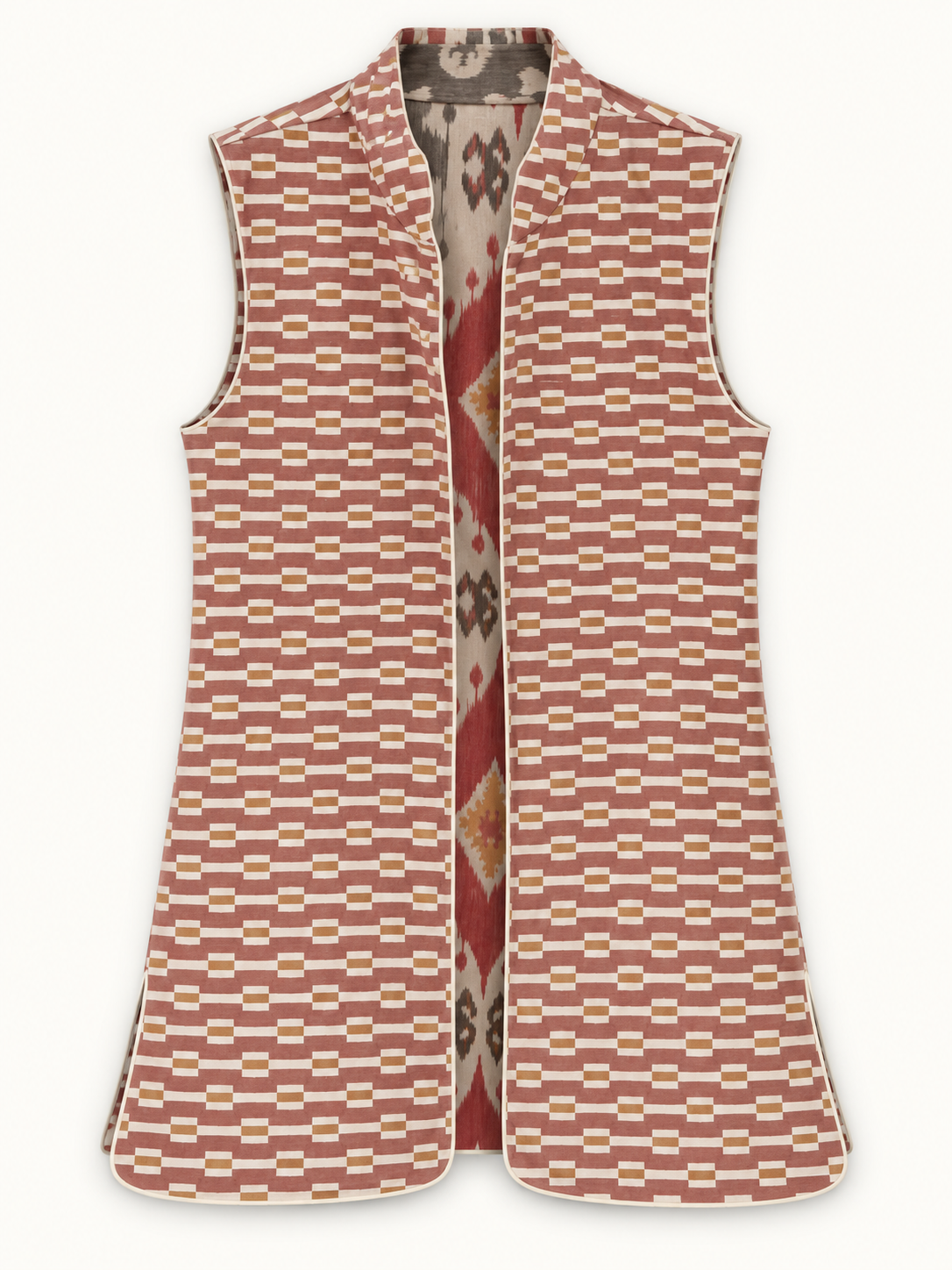 9MÁS5 Green and Rustic Beige Vest
