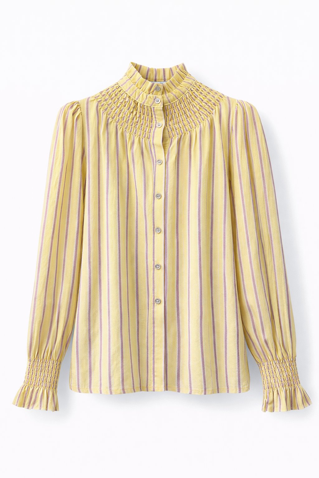 Camisa Saint Remy Rayas Amarilla y Rosa