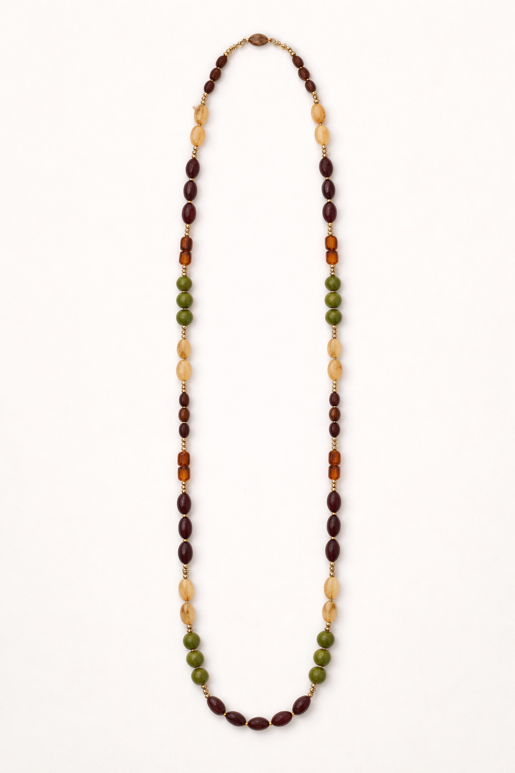 Collar Largo Piedras Colores