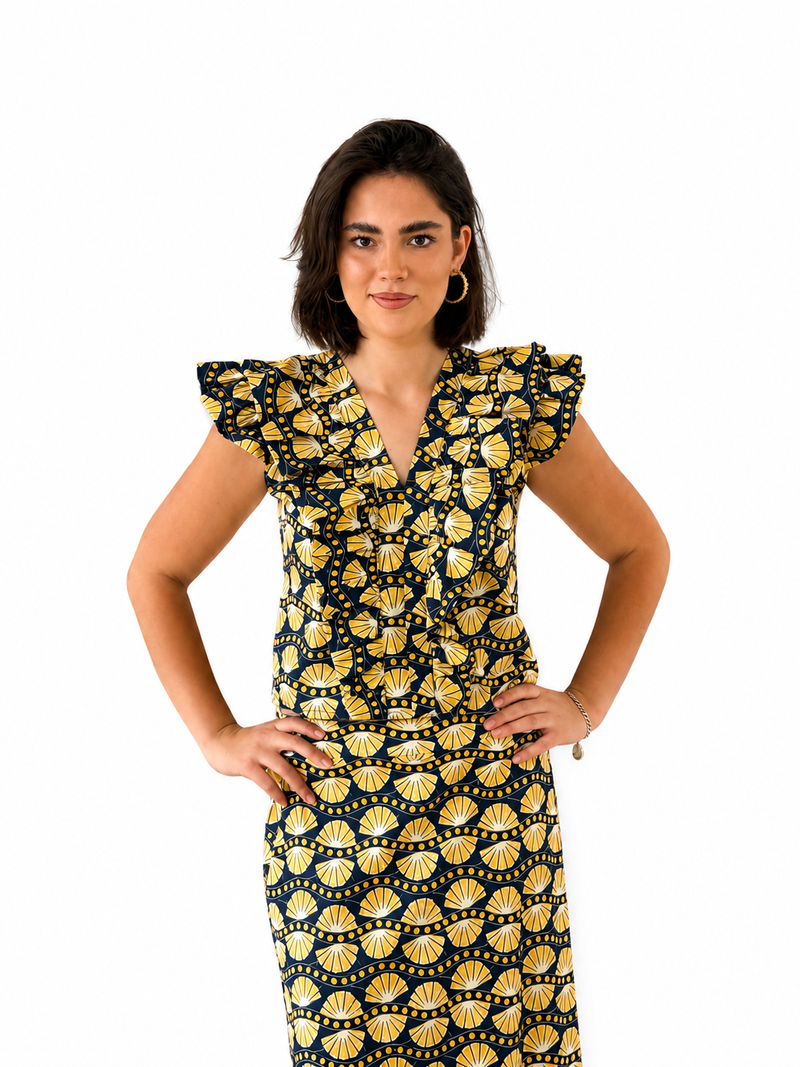 Total Look Lourmarin Azul y Amarillo