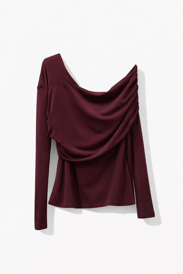 Top Asimétrico Burdeos