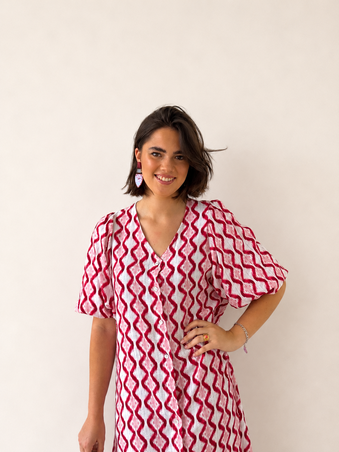 Vestido Santa Margarita Fresa
