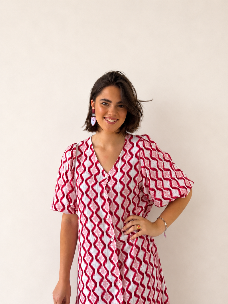 Vestido Santa Margarita Fresa