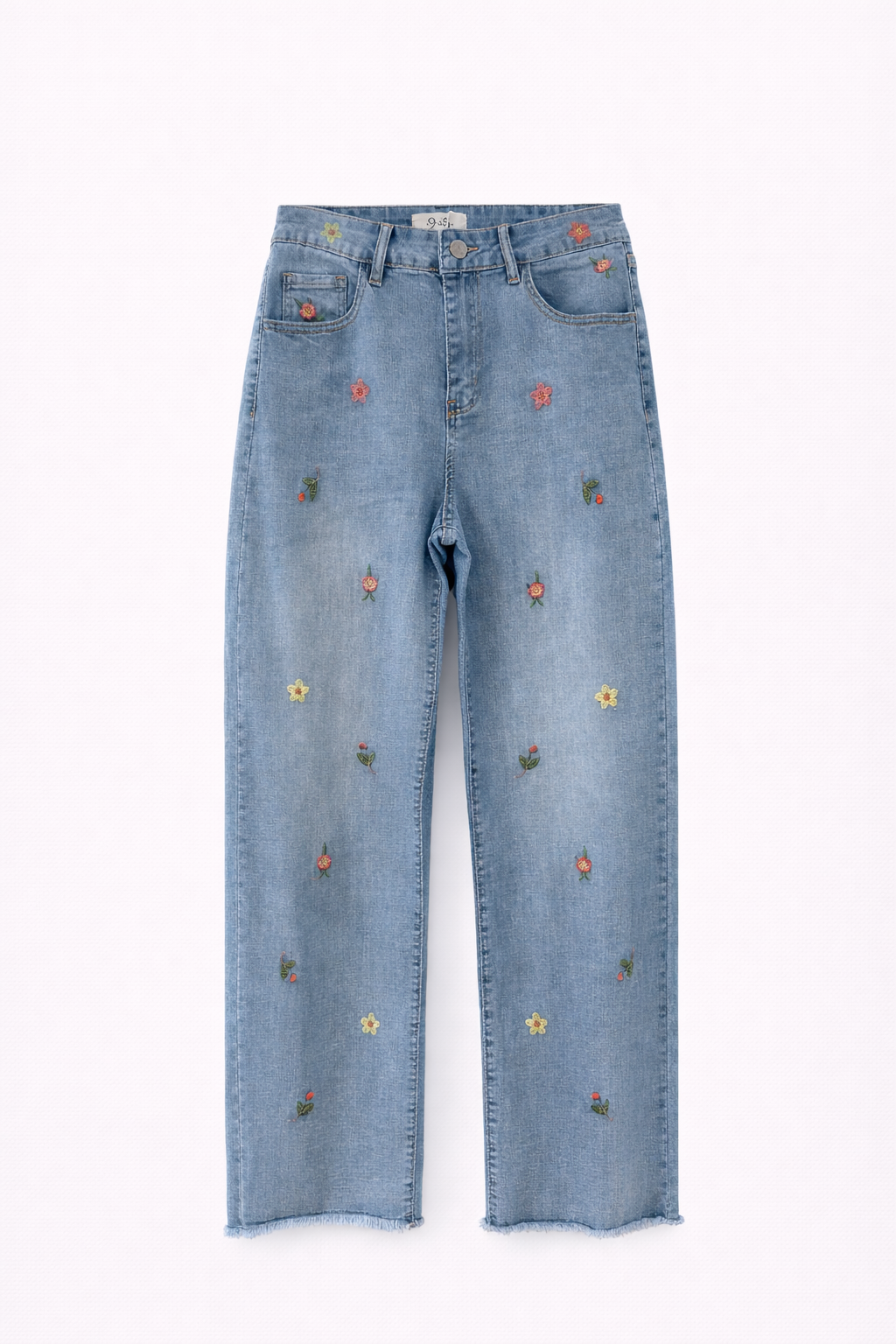 Pantalón Bordado Flores Prim