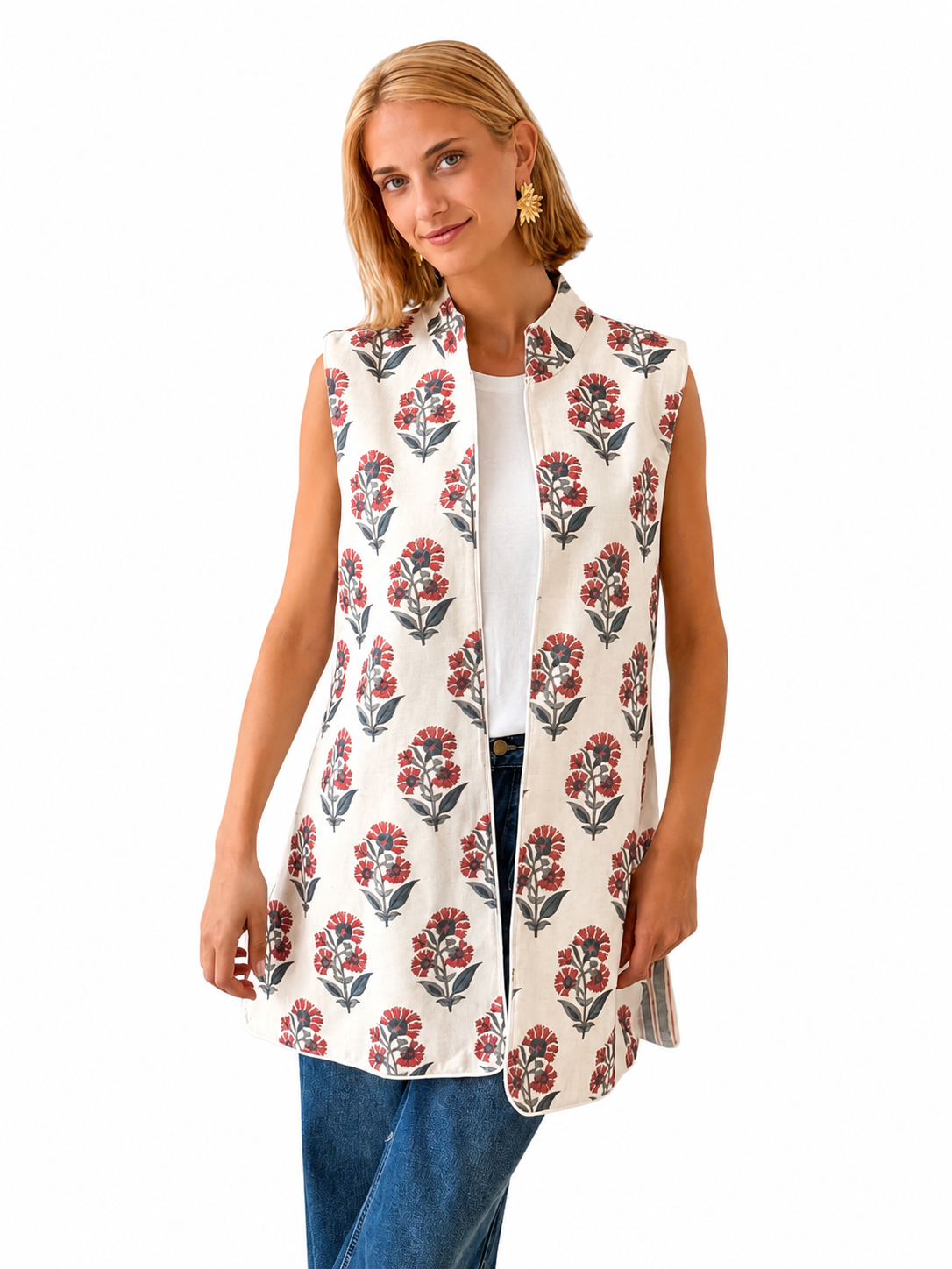 9MÁS5 Green and Rustic Beige Vest