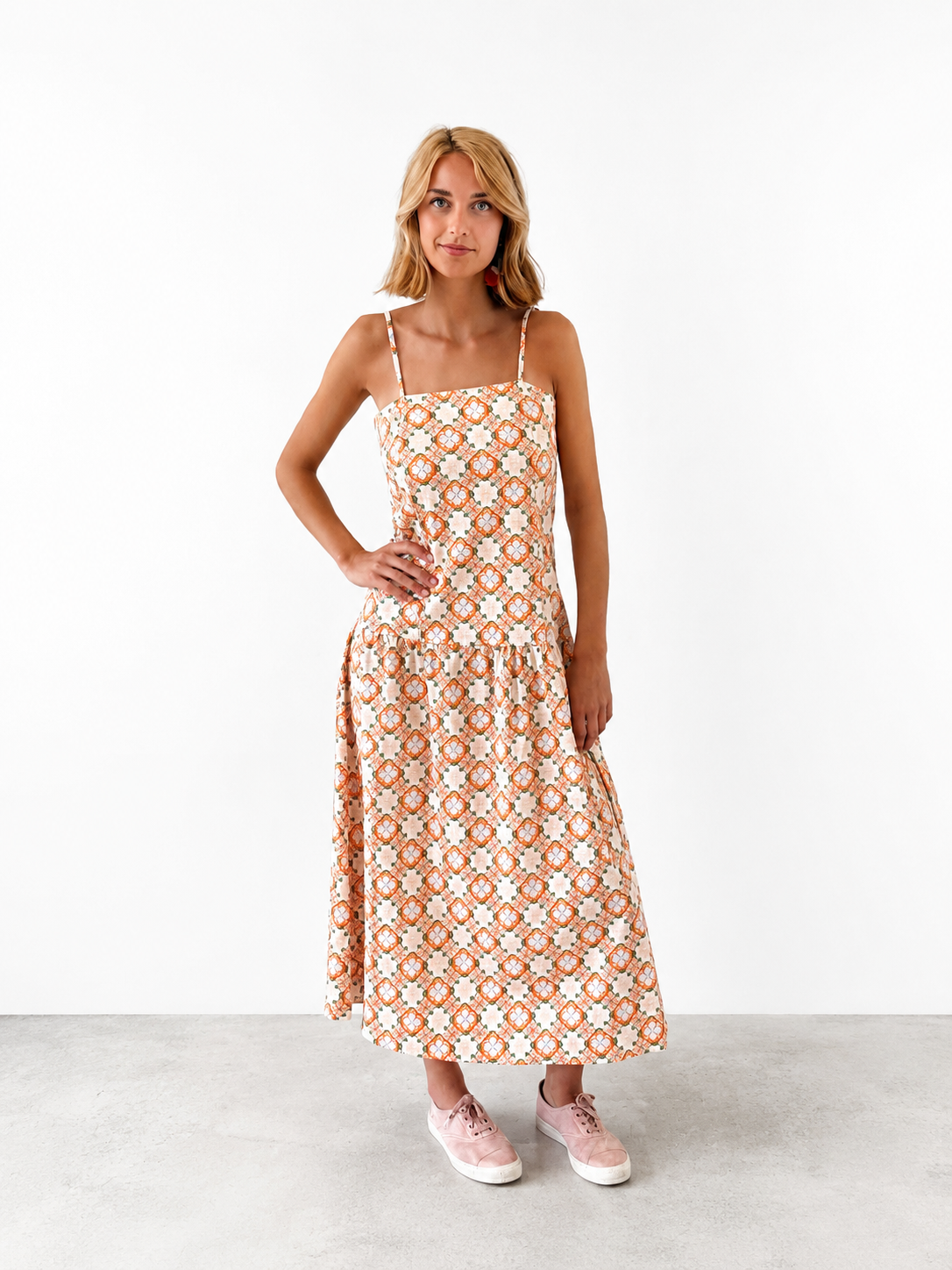 Vestido Tirantes Teja