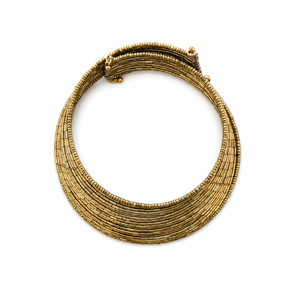 Choker Abalorios Dorado