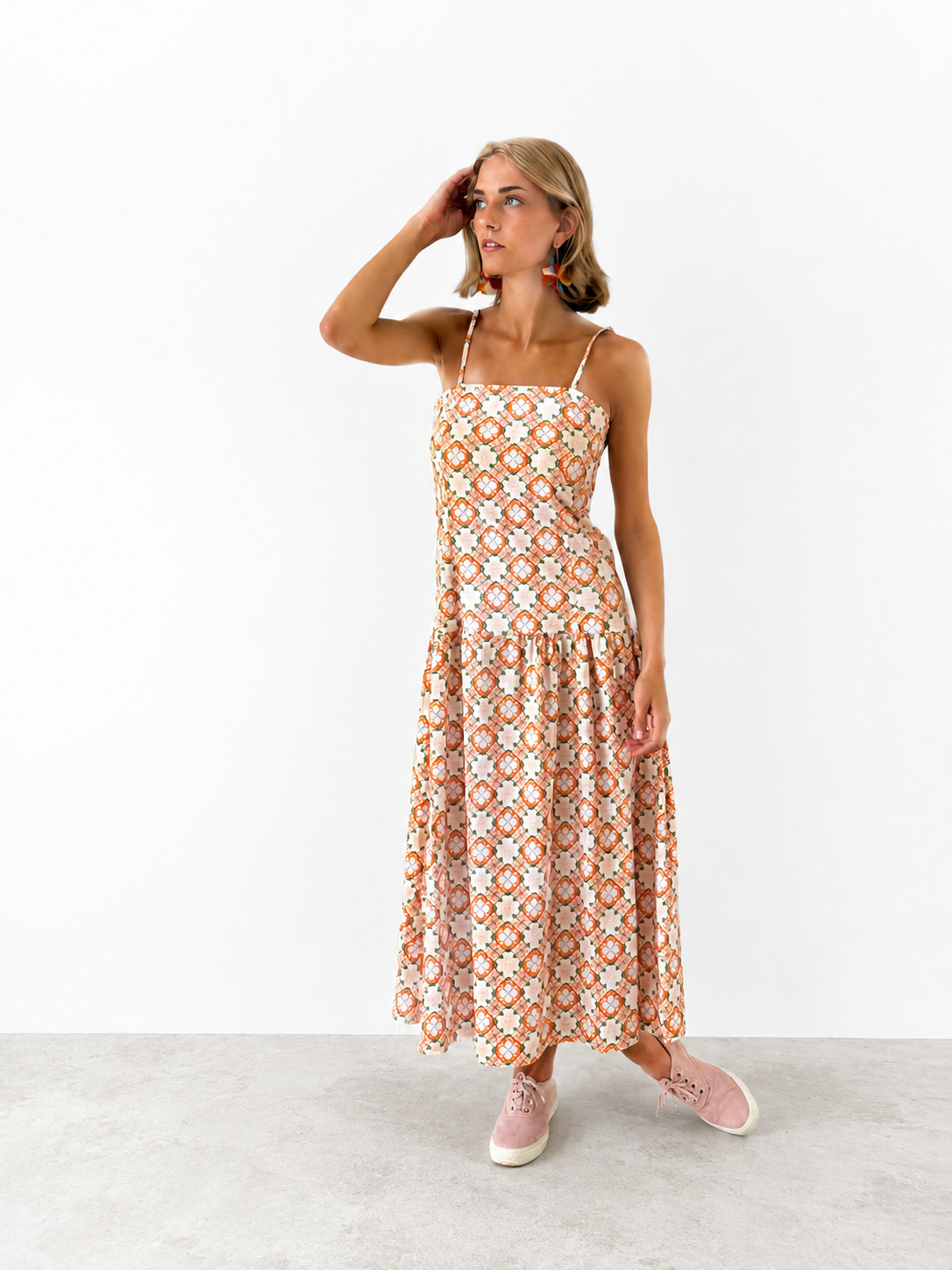 Vestido Tirantes Teja