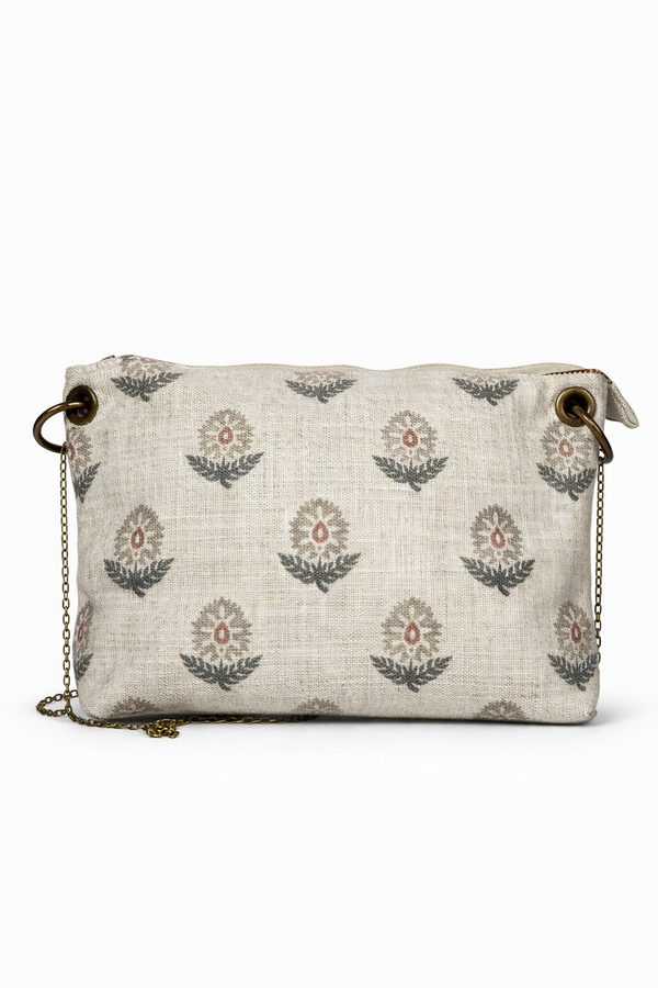 Bolso Ginebra Beige con Flores