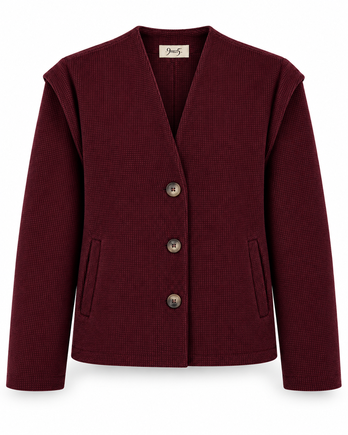Chaqueta Pata de Gallo Burdeos