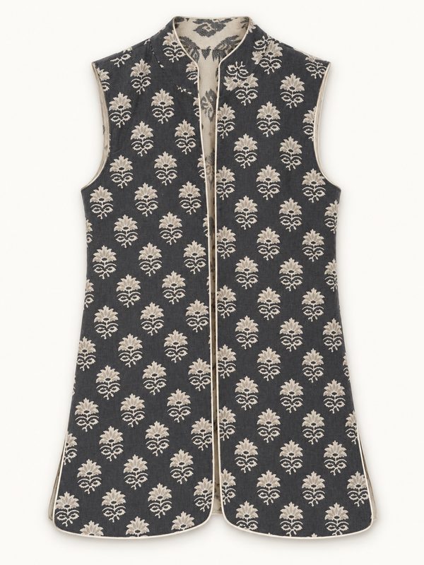 Chaleco Ginebra Gris y Beige