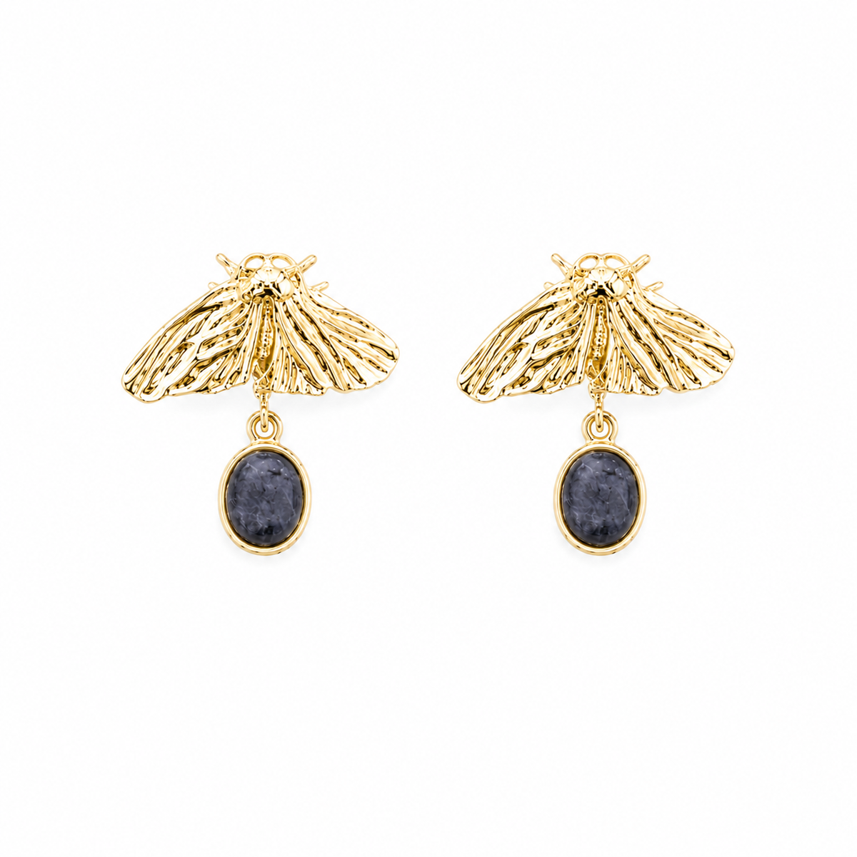 Pendientes Polilla Piedra Negra