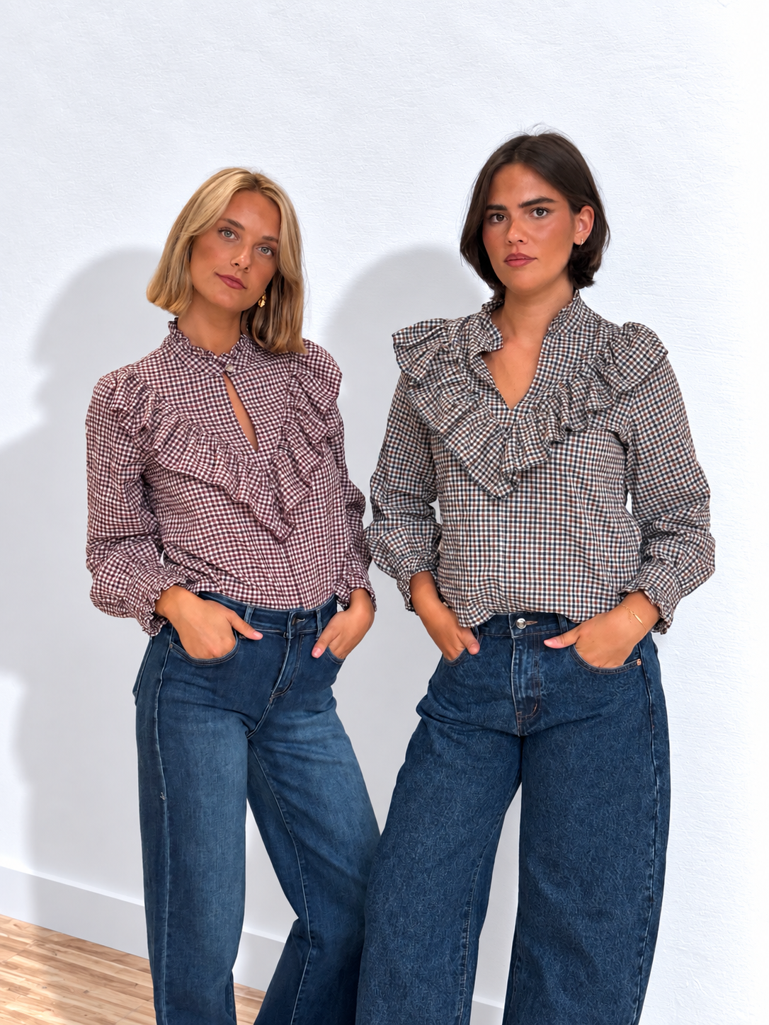 Camisa Vichy Burdeos