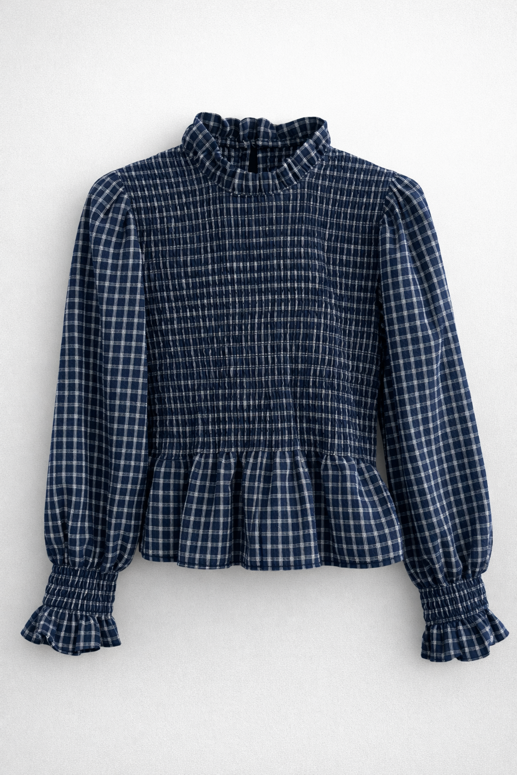 Camisa Amber Corta Cuadros Azules