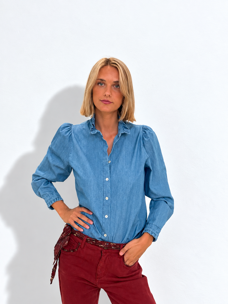 Camisa Vaquera Ribete